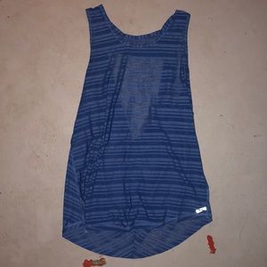 blue workout tank top